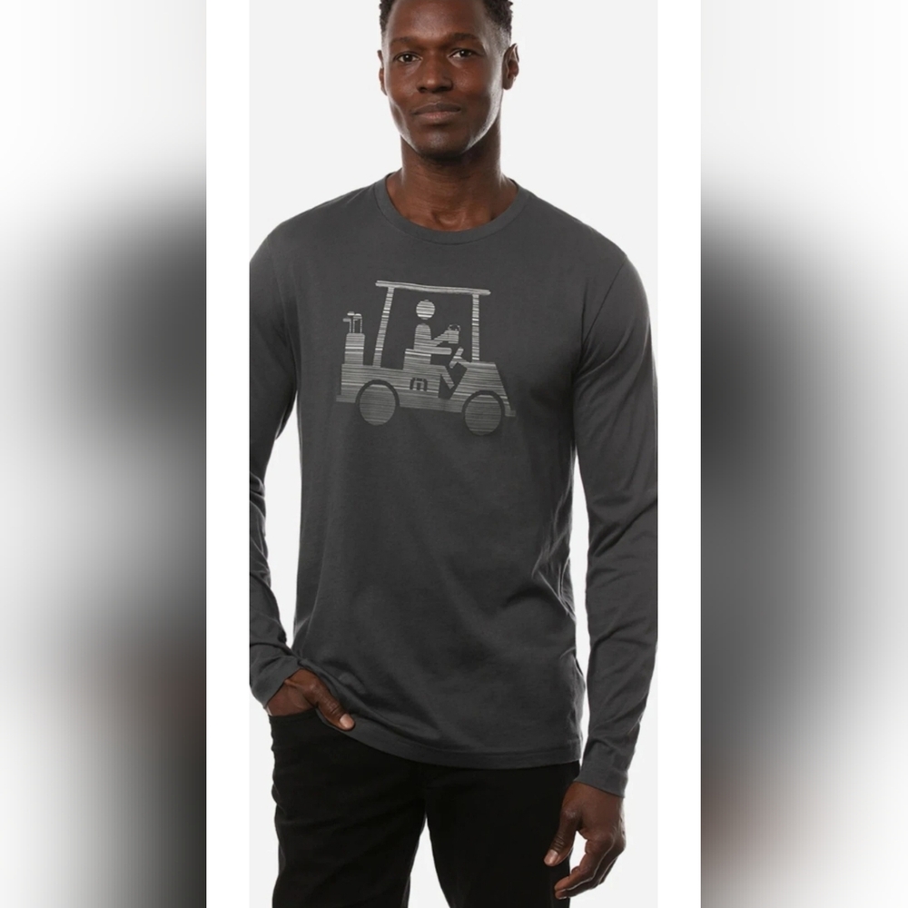 Travis Mathew Tri Blend Gray He is Rare LS Shirt Mens XXL